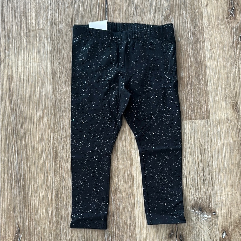 Black Glitter‎ Kids Leggings